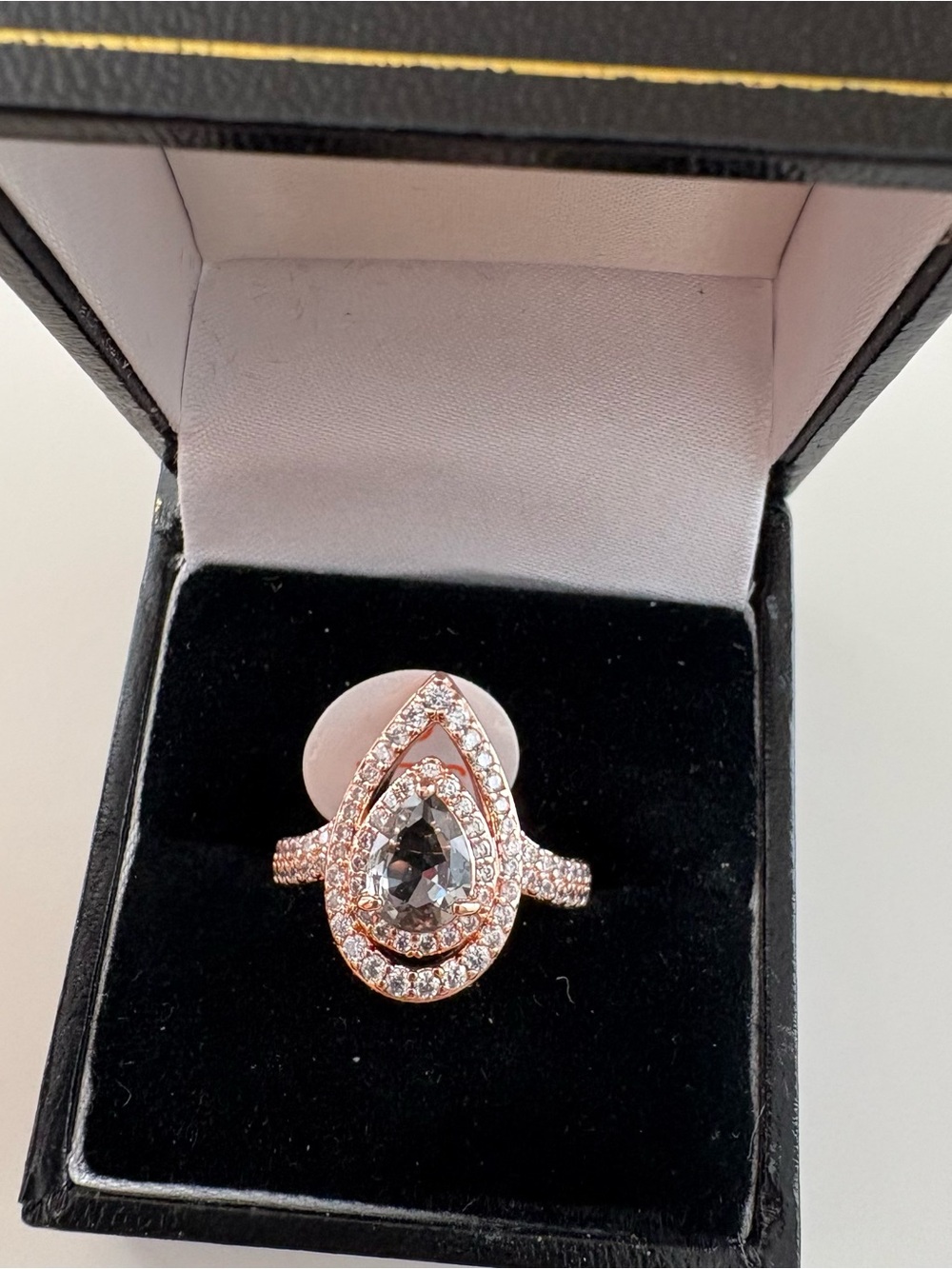 Bomb Party The Queen Has Arrived Ring RG76216 Smokey Quartz Rose Gold Plating